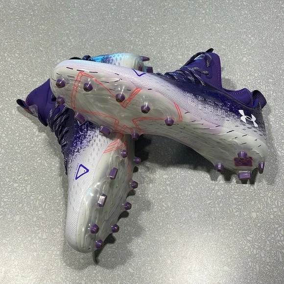 Brand New - Under Armour UA Spotlight Lux Mc 2.0 Orange Football Cleats - Picture 3 of 4